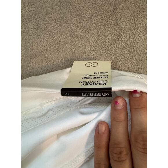 CALIA Run Collection Petal White Reflective High Rise Skort size XXL NWT - Picture 6 of 10